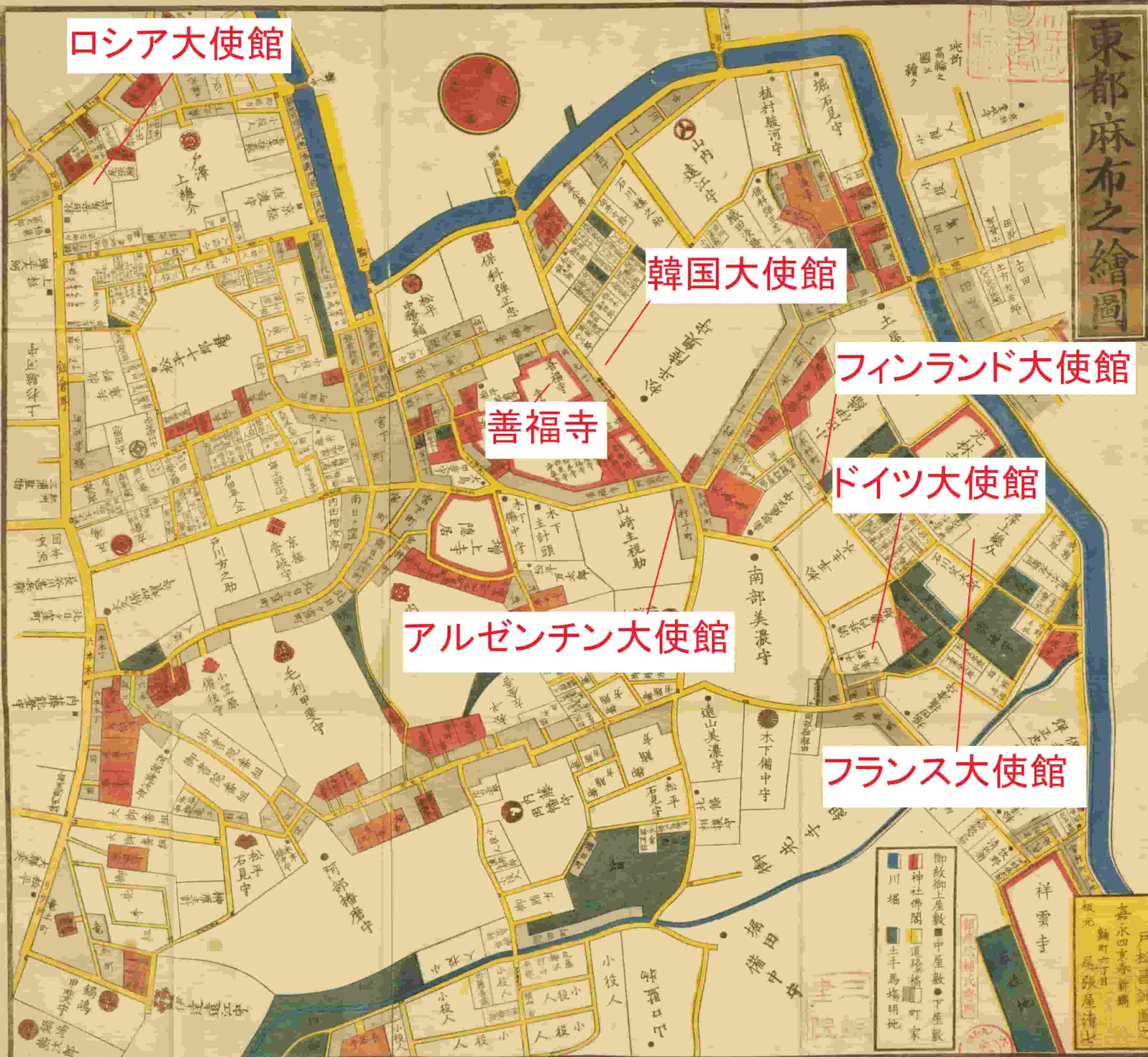 江戸の古地図｜麻布に外国大使館が集中している理由 | 歴史文化探訪ラボ